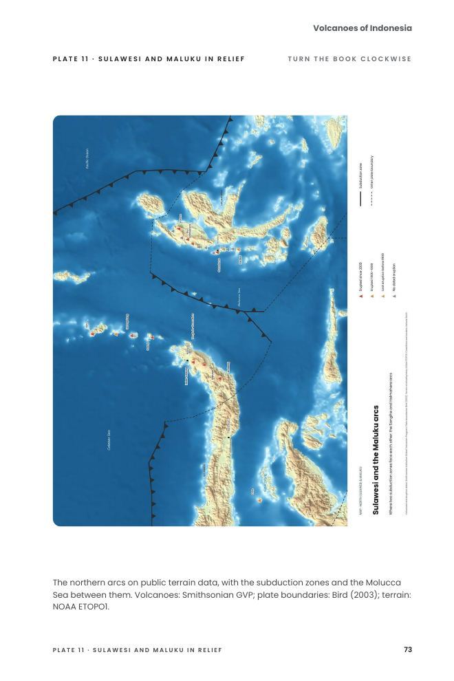 A page from Volcanoes of Indonesia