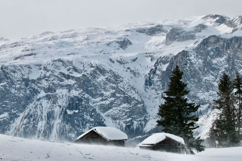 Winter huts, Dolomites
